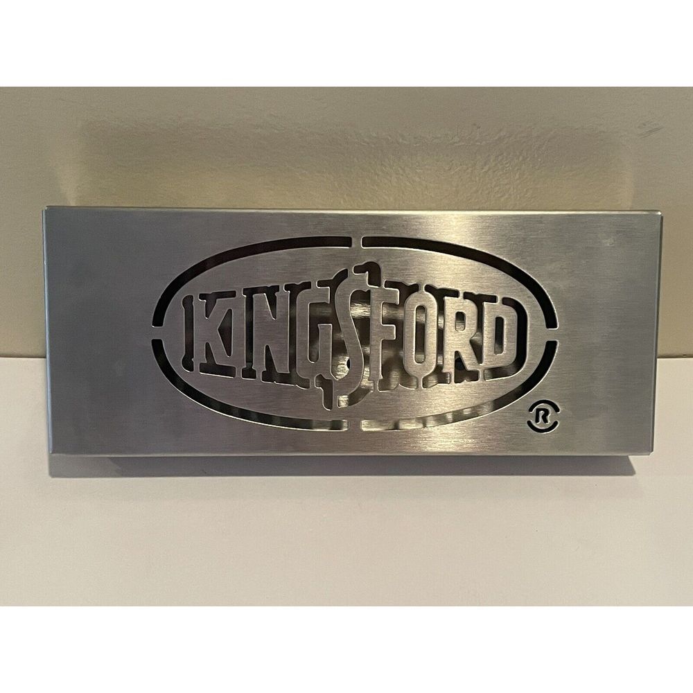KINGSFORD BACKYARD BBQ SMOKER BOX WOOD CHIP STAINLESS‎ STEEL TRAY